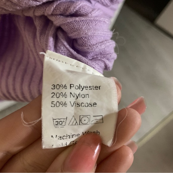 Shein lilac cropped long sleeve top - Picture 3 of 5